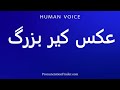 How To Pronounce عکس کیر بزرگ 