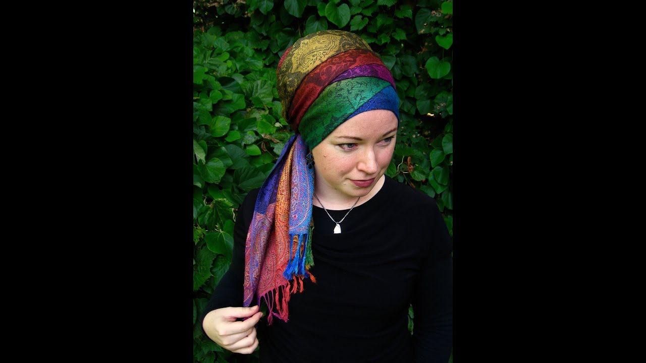 Wrapunzel - One-scarf Zig-zag wrap! - YouTube