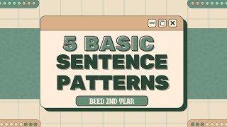 5 Basic Sentence Patterns in English