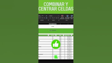 🟩Combinar y Centrar Celdas💻#superexcel #excel2025 #work #exceltips  #follow #yt #shorts #shortsviral
