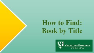 How to Find: Book by Title