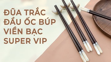 Đũa Trắc Đầu Ốc Búp Viền Bạc Super VIP HAHANCO (10 Đôi) Dành Cho Nhà Giàu - CTH715 - LH: 0966218866