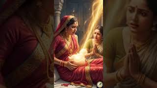 😱 उत्तरा के गर्भ पर  ब्रह्मास्त्र Radiation का असर | DNA Mutation Theory। #bhakti #shorts