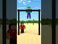 Zombie Becomes Mutant Zombie in Pull-Ups Challenge! 😳💪 #minecraft