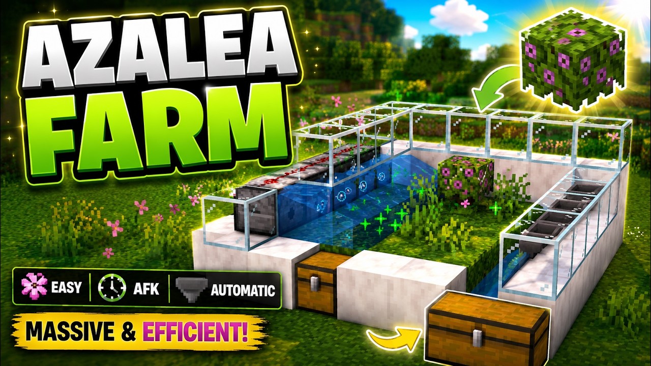 Stop Searching! Fully Automatic 1.21 Azalea & Moss Farm - YouTube