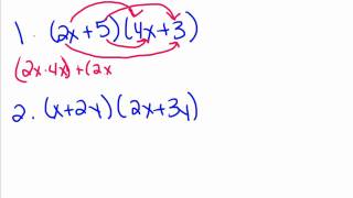 Algebra Tutorial - 15 - Multiplying Binomials