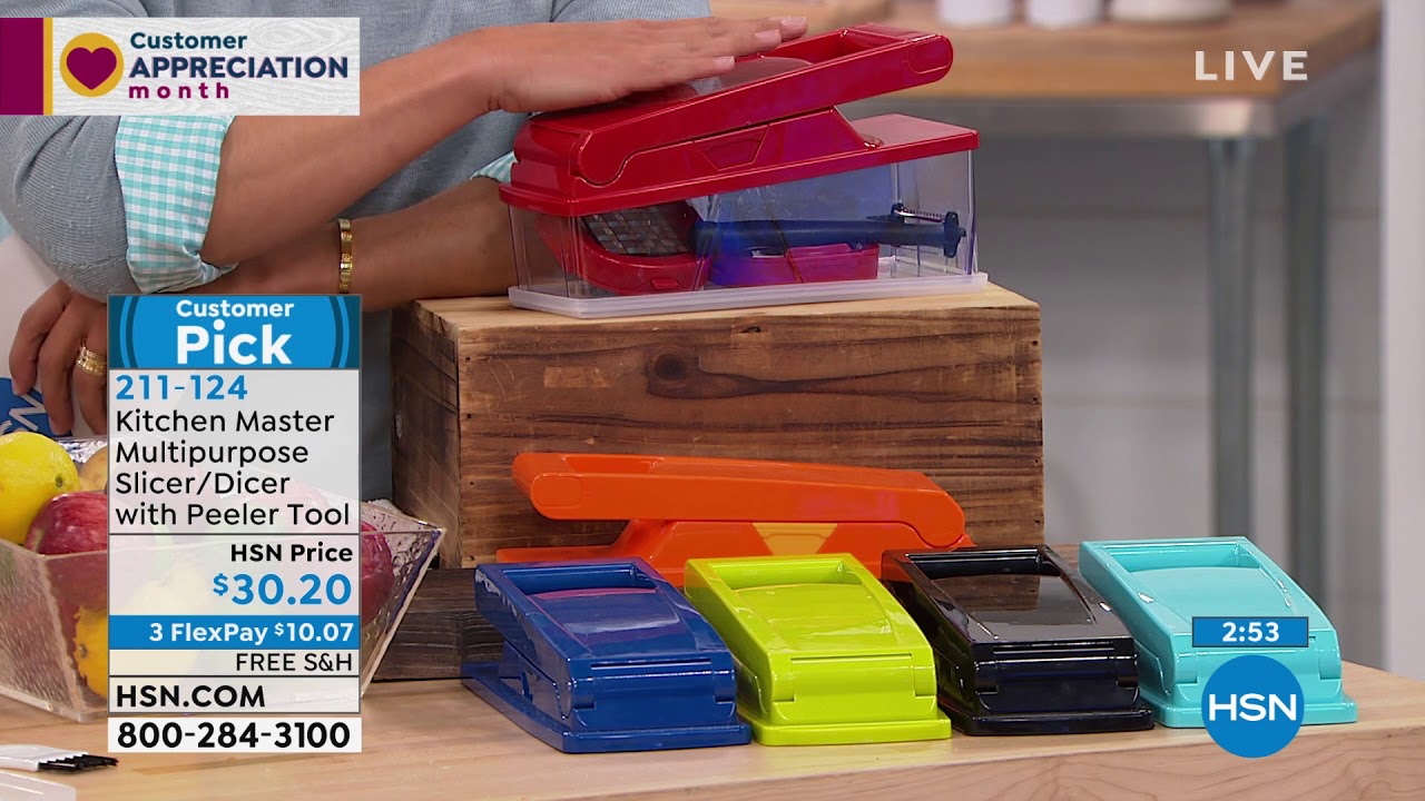 Kitchen Master Multipurpose Slicer Dicer With Peeler Tool Youtube