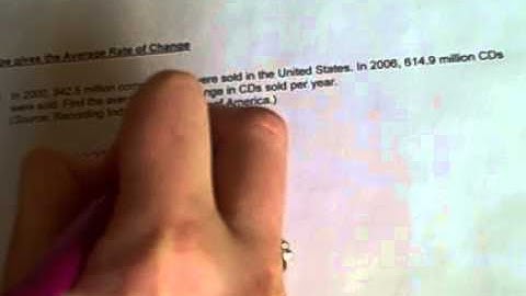 3.2 Video 5 Slope as Average Rate of Change