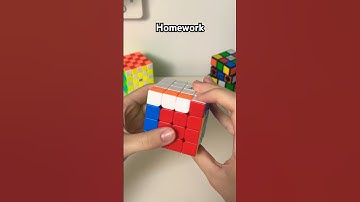 Test vs homework vs class #shorts #rubikscube #relatable #relatablecontent #cubing #funny #comedy