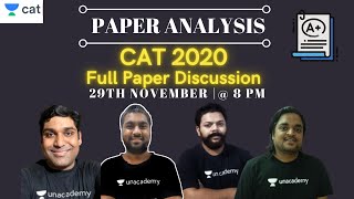 CAT 2020 | Full Paper Discussion | Unacademy CAT | Pratik Sir | Amit Sir | Ashish Sir | Anupam Sir screenshot 4
