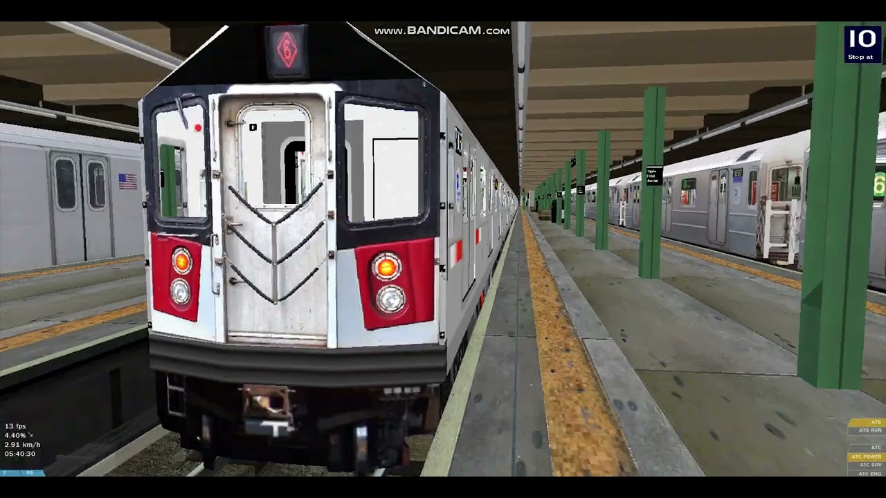 Openbve V10 R142A Diamond 6 Train Arriving & Departing at Hunts Point Avenue