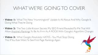 Introduction -  Survive The Google Hummingbird SEO SECRETS