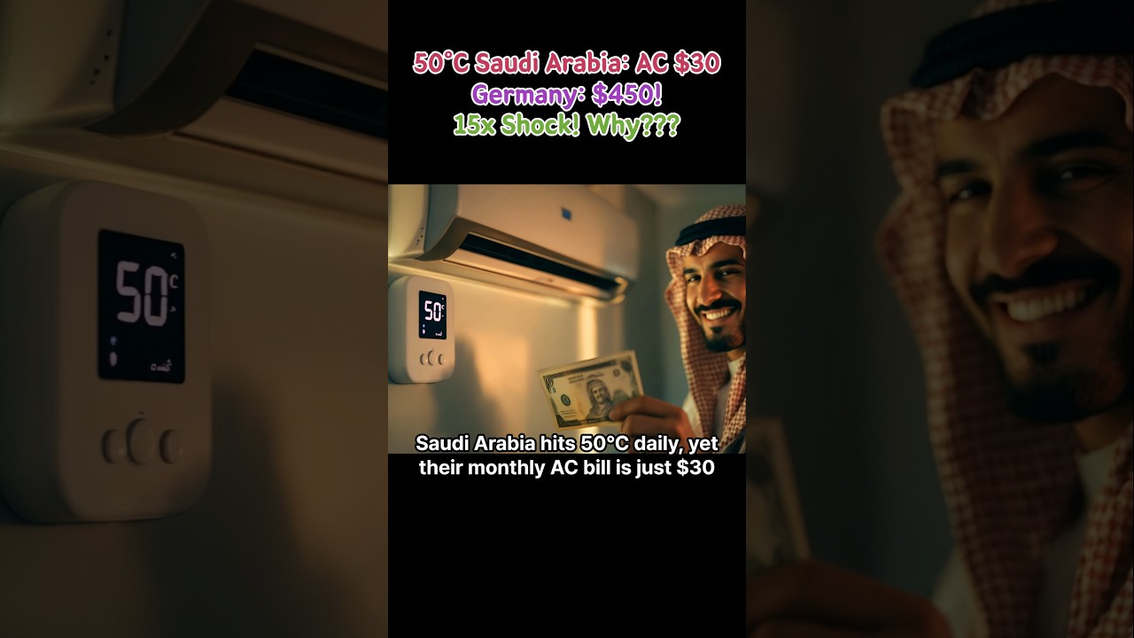 50°C Saudi Arabia: AC $30. Germany: $450! 15x Shock! 