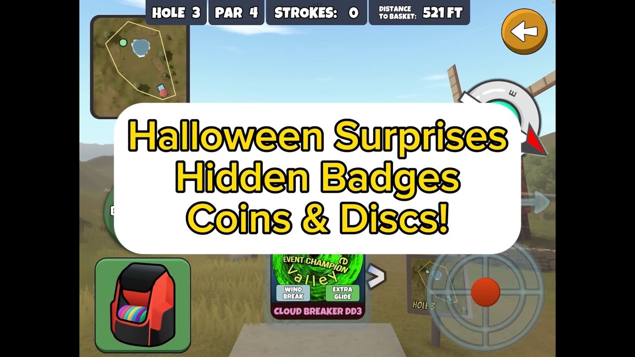 Halloween Hidden Badges, Coins & Discs! Disc Golf Valley YouTube
