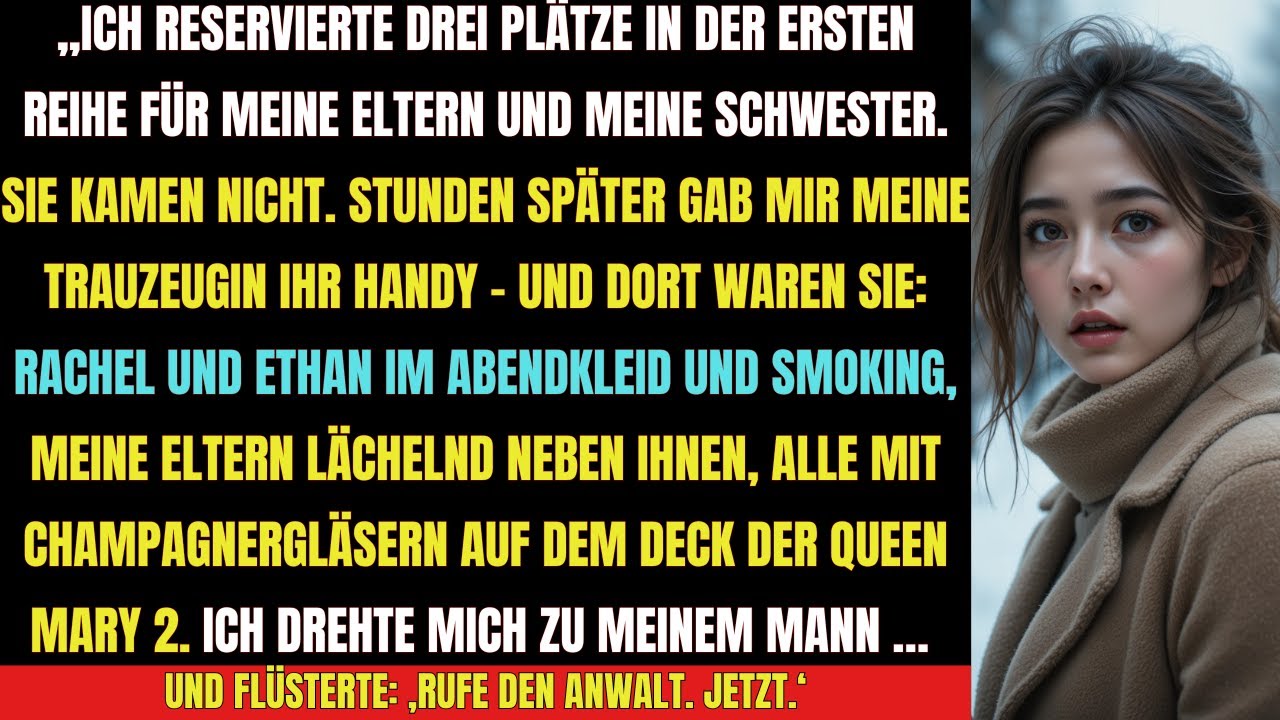 „Drei leere Stühle auf meiner Hochzeit – dann sah ich DAS Foto…“