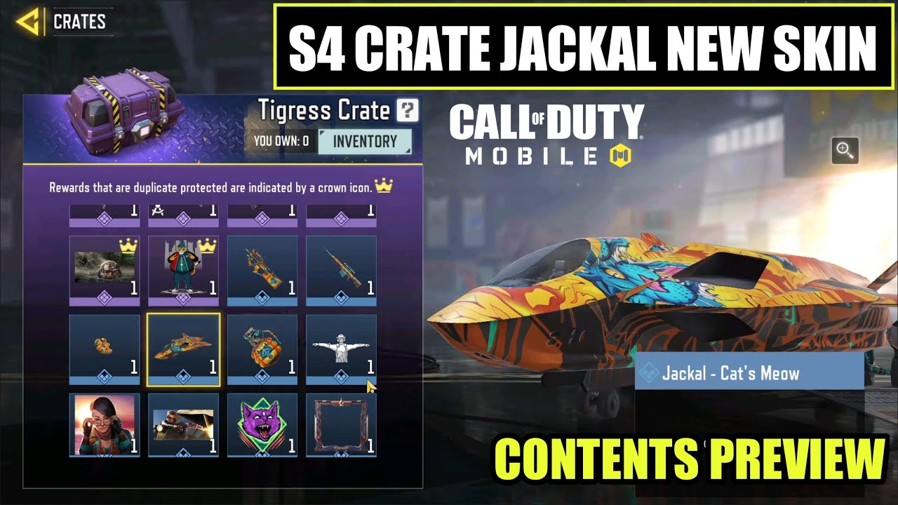*NEW* Codm Tigress Crate New JACKAL Skin Season 4 Veiled Uprising - YouTube