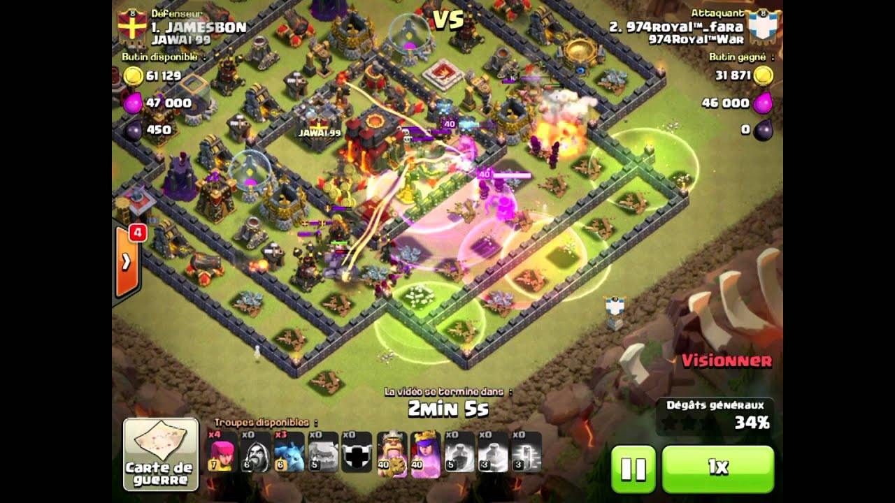 Comment mettre 2/3 etoiles en hdv 10 ? Compo 4 jump, 6 golems pour les