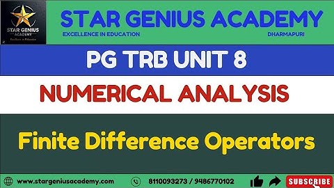 PG TRB MATHS UNIT VIII NUMERICAL ANALYSIS  @munishdharmapuri2763 #pgtrb  #ugtrbmaths