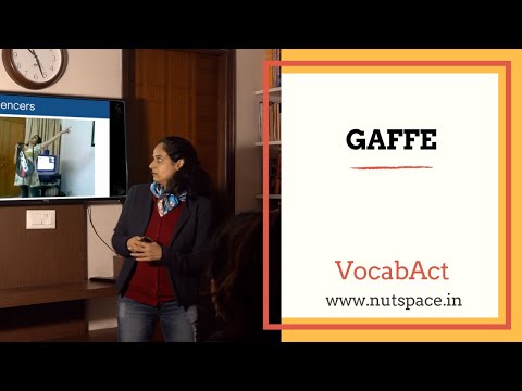 Gaffe Meaning | Vocabact | English Vocabulary Builder | Nutspace