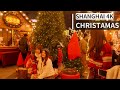 【4K】⛄Shanghai Chrismas Walk 2021 |Guangying Christmas Markets To Hongqiao Trian Station Night Walk