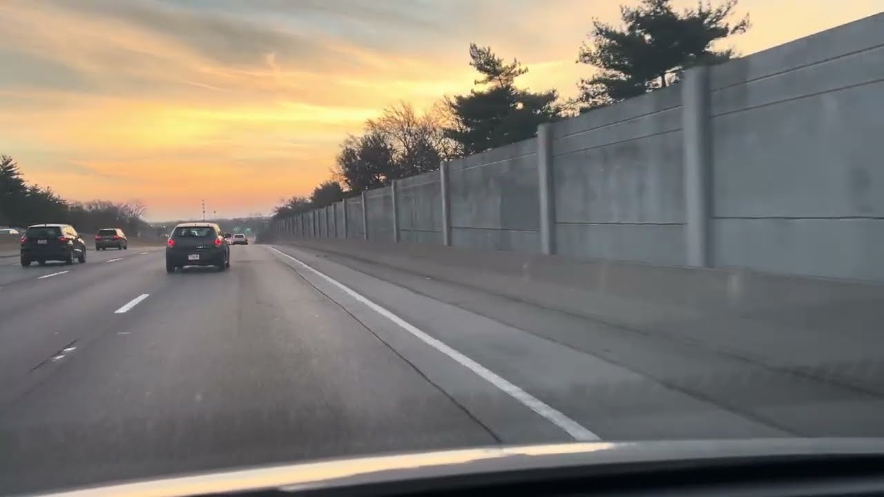 I-64 East , Early Morning Traffic.St Louis MO ASMR.