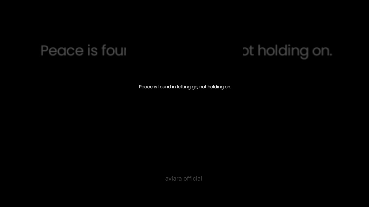 Peace Comes from Letting Go 🌌 | 