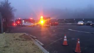 Crews responded to a fire at the Crazy Ray's auto yard in Harford County