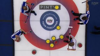 Gushue makes insane double takeout to score five