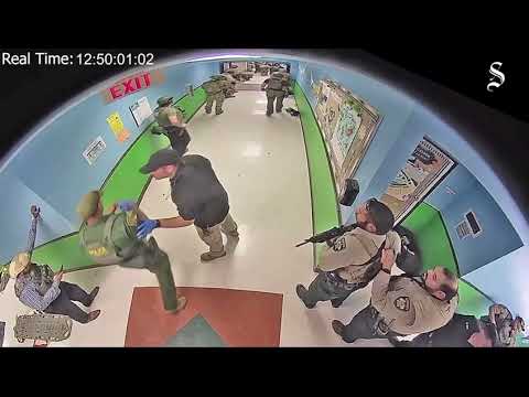 Exclusive video from inside Uvalde school shows shooter inside and the officers retreat and delay