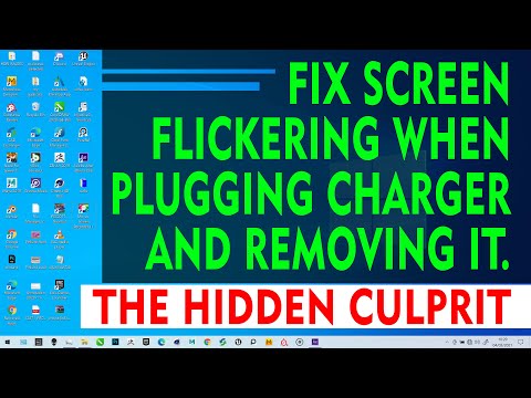 How to fix a laptop screen that is flickering when removing or plugging in the charger