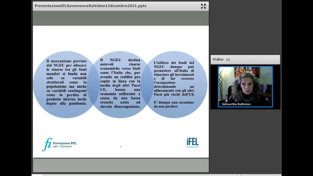 13/12/2021 - Il DL 77 2021   La Governance del Piano nazionale di ripresa e resilienza