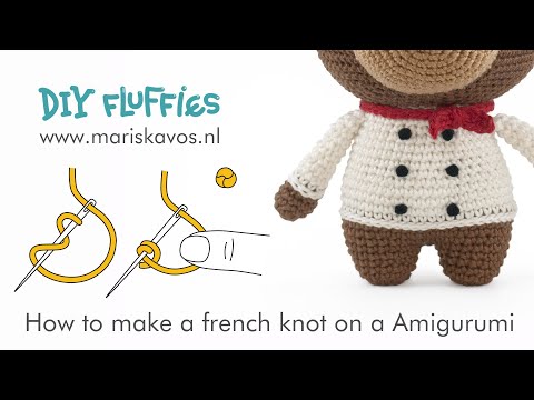 Simple Knotted Eyes for Soft Toys and Amigurumi - Tutorial 