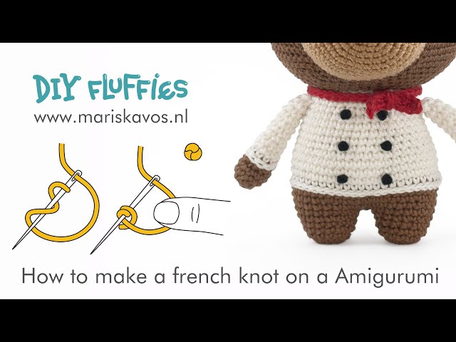 How to embroider eyes on crochet amigurumi - beginner tutorial 