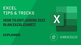 How to Edit and Rename Legend Text in an Excel Chart | Change, Edit Legend Text Easily (3 Ways)