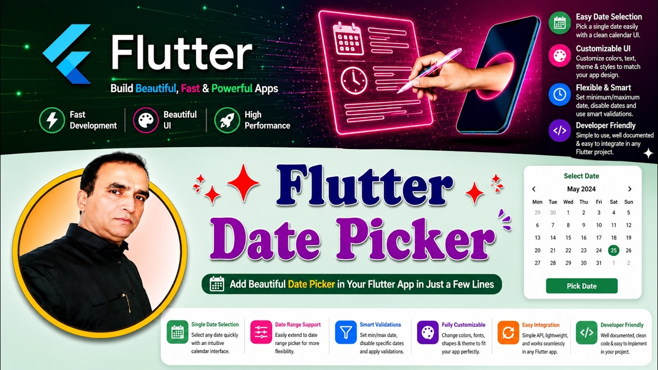 Flutter Date Picker Hands-on Tutorial Flutter 41 - YouTube