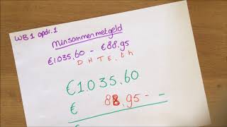 3.1.1 Minsommen met geld