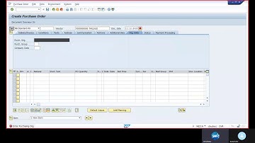 How to create a Purchase Order -SAP MM Basic Video