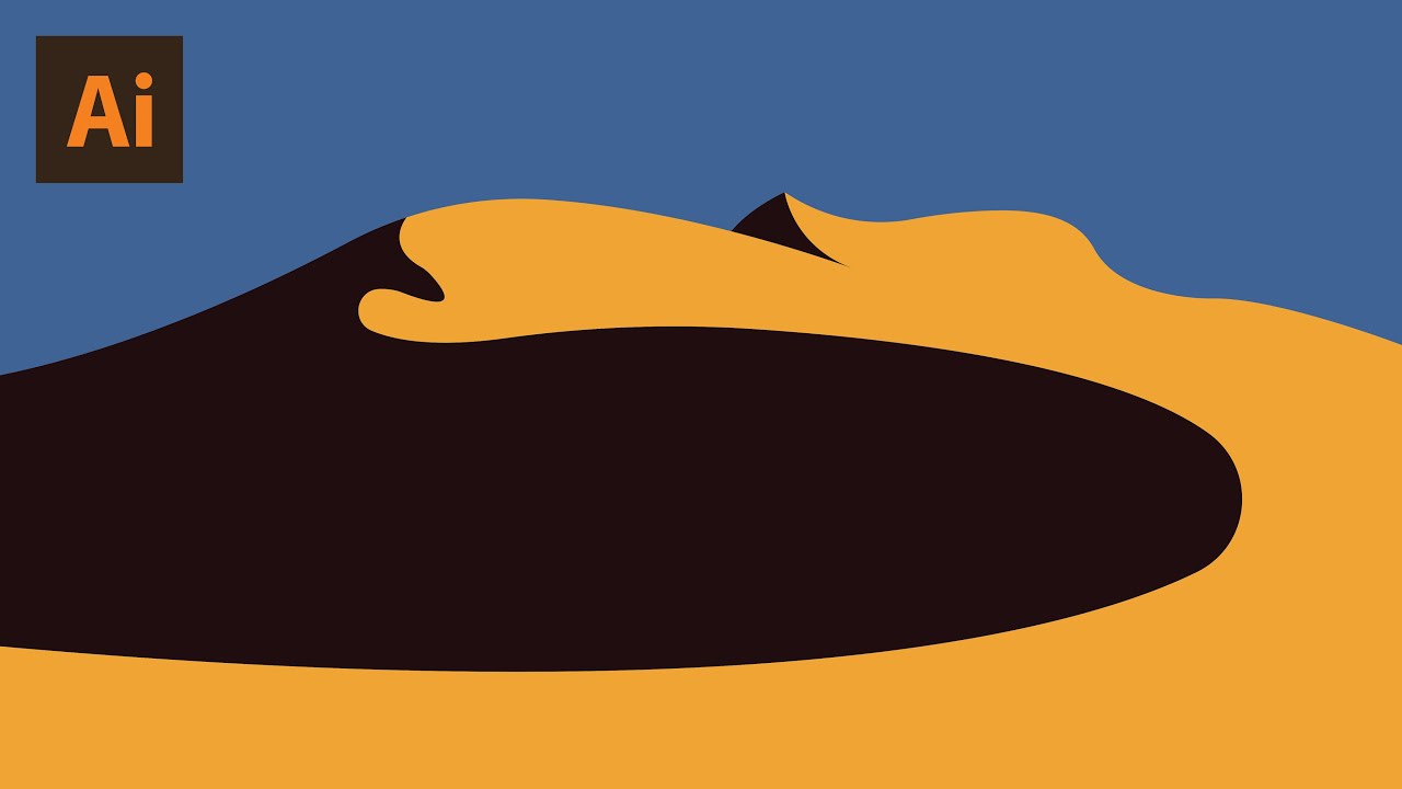 How To Draw a Vector Landscape Illustration - Adobe Illustrator ...