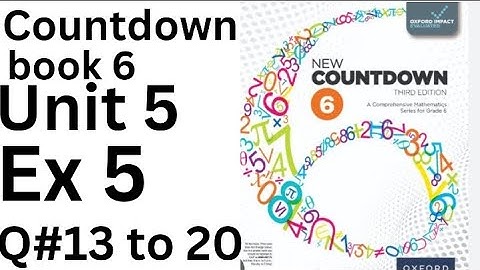 Oxford Countdown Book 6 - Ex 5  Q# 13 to  20Step by Step  Solution @ytacademy198