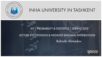 Lecture 5.2 | Poisson & Negative Binomial | Probability & Statistics