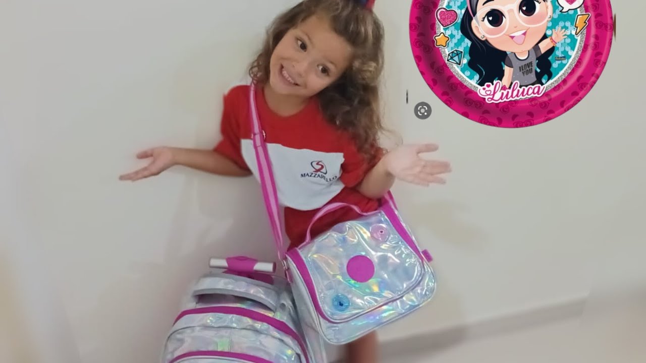 MEU MATERIAL ESCOLAR 2022!! VOLTA ÀS AULAS - A LULUCA TEM UMA BOLSA IGUAL A  MINHA🐼 