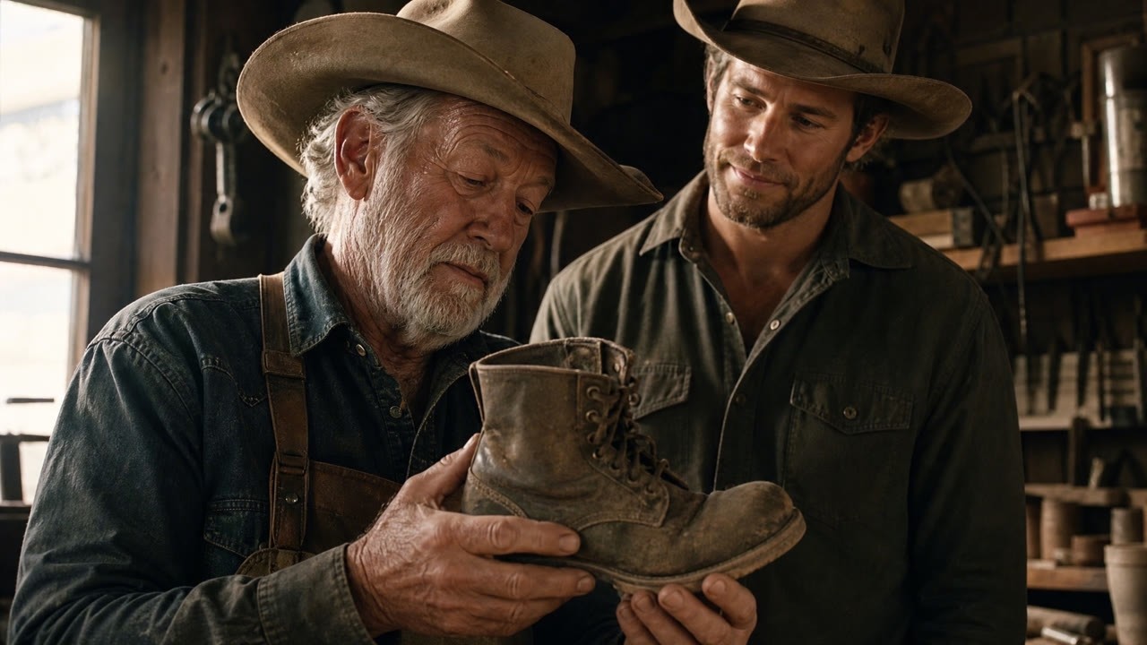 Thumbnail for the country song Father's Worn Work Boots
