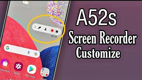 Samsung a52s 5g Screen Recorder Settings | Customize Screen Recorder