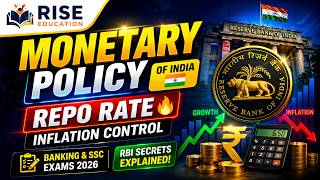 Monetary Policy of India Explained | RBI Tools, Repo Rate, Inflation Control | Banking &amp; SSC Exams