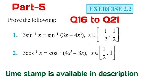 Ex 2.2 class 12 maths NCERT Inverse Trigonometric Functions Q16,Q17,Q18,Q19,Q20,Q21