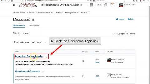 Posting a Discussion and Replying to Discussion Threads