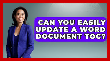 Can You Easily Update A Word Document TOC? - Docs and Sheets Pro