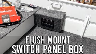FLUSH MOUNT SWITCH PANEL BOX / FISH FINDER MOUNT on the Jon Boat to Bass Boat Build Conversion