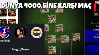 DÜNYA 4000.SİNE KARŞI MAÇ?! KADROSU MÜKEMMEL! EFOOTBALL 2024 MOBİLE