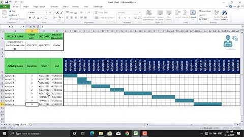 How to Create Dynamic Gantt Charts in Ms. Excel?